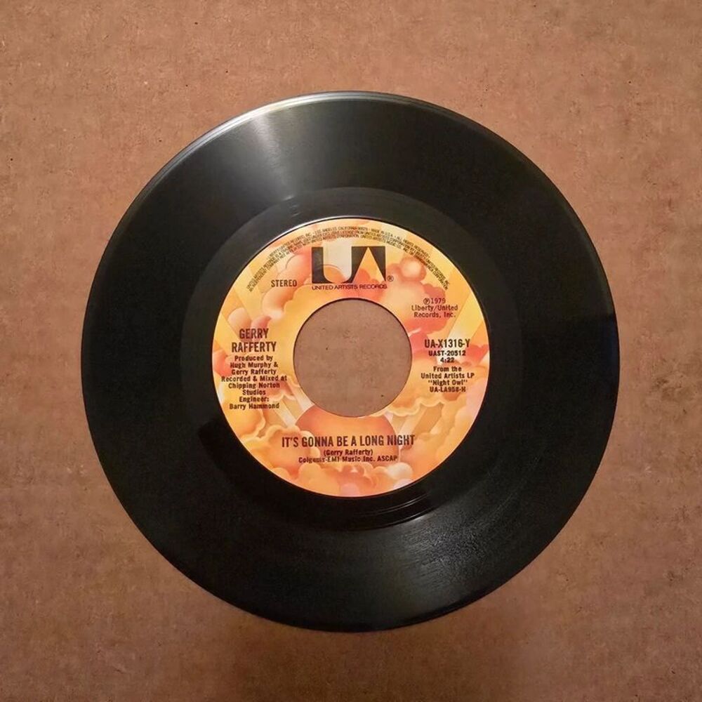 Gerry Rafferty it's gonna be a long night / get it right next time vinyl record